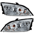 Driver and Passenger Side Halogen Headlight, With bulb(s), OE Replacement, CAPA Certified
