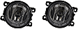 Front, Driver and Passenger Side Fog Lights, With Bulbs, Halogen, Standard Type, CAPA CERTIFIED