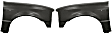 Front, Driver and Passenger Side Fenders, With emblem provision, CAPA CERTIFIED