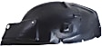 Front, Passenger Side, Front and Rear Section, Fender Liner