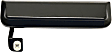 Front, Driver and Passenger Side Smooth Black Exterior Door Handle, Without Key Hole
