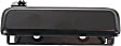 Front, Driver and Passenger Side Smooth Black Exterior Door Handle, Without Key Hole