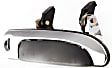 Front, Driver and Passenger Side Exterior Door Handle, Chrome bezel with black lever, With Key Hole
