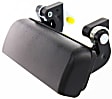 Front, Driver and Passenger Side Black Exterior Door Handle, Without Key Hole