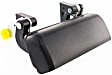 Front, Driver and Passenger Side Black Exterior Door Handle, Without Key Hole