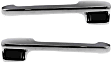 Front, Driver and Passenger Side Exterior Door Handles, Chrome, Driver Side - With Key Hole; Passenger Side - Without Key Hole