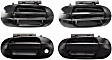 2015 Ford Expedition - Front and Rear, Driver and Passenger Side Smooth Black Exterior Door Handle, Front Driver Side - With Key Hole; Front Passenger Side and Rear Driver and Passenger Side - Without Key Hole