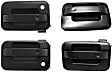 2004-2008 Ford F-150 - Front and Rear, Driver and Passenger Side Exterior Door Handles, Textured Black, Front Driver and Passenger Side - With Key Hole; Rear Driver and Passenger Side - Without Key Hole