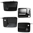 Front and Rear, Driver and Passenger Side Primed Exterior Door Handle, Front - With door lock hole; Rear - Without door lock hole