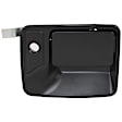 Front and Rear, Driver and Passenger Side Primed Exterior Door Handle, Front - With door lock hole; Rear - Without door lock hole