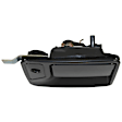 Front and Rear, Driver and Passenger Side Primed Exterior Door Handle, Front - With door lock hole; Rear - Without door lock hole