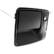 Front, Driver Side and Rear, Driver and Passenger Side Primed Exterior Door Handle, Front - With door lock hole; Rear - Without door lock hole
