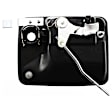 Front, Driver Side and Rear, Driver and Passenger Side Primed Exterior Door Handle, Front - With door lock hole; Rear - Without door lock hole