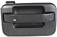 Front, Driver and Passenger Side Exterior Door Handles, Textured Black, Driver Side - With Key Hole, Passenger Side - Without Key Hole