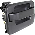 Front, Driver and Passenger Side Exterior Door Handles, Textured Black, Driver Side - With Key Hole, Passenger Side - Without Key Hole