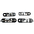 2007-2010 Ford Explorer Sport Trac - Front and Rear, Driver and Passenger Side Exterior Door Handles, Chrome, Driver Side - With Key Hole; Passenger Side - Without Key Hole