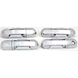 2007-2010 Ford Explorer Sport Trac - Front and Rear, Driver and Passenger Side Exterior Door Handles, Chrome, Driver Side - With Key Hole; Passenger Side - Without Key Hole