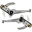 Front, Driver and Passenger Side Manual Window Regulator, Hand-Crank Type