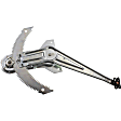 Front, Driver and Passenger Side Manual Window Regulator, Hand-Crank Type