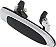 Rear, Driver and Passenger Side Chrome bezel with black lever Exterior Door Handle, Without Key Hole, Sedan