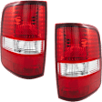 Driver and Passenger Side Tail Light, without Bulb, Halogen, Clear and Red Lens, Styleside, New Body Style, Production Date To August 8 2005, Except H-Dvidson Model