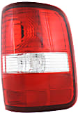 Driver and Passenger Side Tail Light, without Bulb, Halogen, Clear and Red Lens, Styleside, New Body Style, Production Date To August 8 2005, Except H-Dvidson Model, CAPA Certified