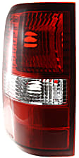 Driver and Passenger Side Tail Light, without Bulb, Halogen, Clear and Red Lens, Styleside, New Body Style, Production Date To August 8 2005, Except H-Dvidson Model, CAPA Certified