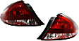 Driver and Passenger Side Halogen Tail Light, Without bulb(s), OE Replacement
