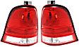 Driver and Passenger Side Halogen Tail Light, Without bulb(s), OE Replacement