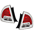 Driver and Passenger Side Halogen Tail Light, Without bulb(s), OE Replacement, CAPA Certified