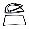 SET-FAID4007 Direct Fit Back Glass Weatherstrip, Set of 2