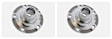 SET-FBI33406867815-2 Rear, Driver and Passenger Side Wheel Hub, 5 Lugs