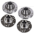 SET-FBI4A0407615G Front and Rear, Driver and Passenger Side Wheel Hub, 5 Lugs, 4.2L, 8Cyl