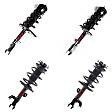 SET-FCS1333562L-C Front and Rear, Driver and Passenger Side Fully Loaded Strut, FWD, Sedan