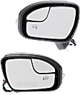 2014 Ford Fusion - Driver and Passenger Side Mirror, Power Adjust, Heated, Paintable, Manual Folding, In-housing Signal Light, With Blind Spot Glass, With Memory, With Puddle Light, No Auto-Dimming