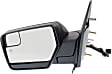 2017 Ford Expedition Platinum - Driver and Passenger Side Mirror, Power Adjust, Heated, Textured Black, Manual Folding, No Signal Light, With Blind Spot Glass, No Memory, With Puddle Light, No Auto-Dimming