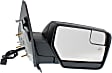 2017 Ford Expedition Platinum - Driver and Passenger Side Mirror, Power Adjust, Heated, Textured Black, Manual Folding, No Signal Light, With Blind Spot Glass, No Memory, With Puddle Light, No Auto-Dimming