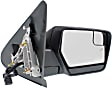 2017 Ford Expedition Platinum - Driver and Passenger Side Mirror, Power Adjust, Heated, Textured Black, Manual Folding, No Signal Light, With Blind Spot Glass, No Memory, With Puddle Light, No Auto-Dimming