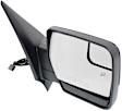 2017 Ford Expedition Platinum - Driver and Passenger Side Mirror, Power Adjust, Heated, Textured Black, Manual Folding, No Signal Light, With Blind Spot Glass, No Memory, With Puddle Light, No Auto-Dimming