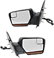 Driver and Passenger Side Mirrors, Non-Towing, Power Adjust, Power Folding, Heated, Paintable, In-housing Signal Light, With memory, With Puddle Light, No Auto-Dimming, No Blind Spot Feature