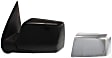 Driver and Passenger Side Non-Towing Mirrors, Power, Manual Folding, Heated, With 1 Chrome and 1 Textured Black Cap, No Signal Light, No Memory, With Puddle Light, No Auto-Dimming