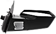 Driver and Passenger Side Non-Towing Mirrors, Power, Manual Folding, Heated, With 1 Chrome and 1 Textured Black Cap, No Signal Light, No Memory, With Puddle Light, No Auto-Dimming
