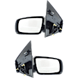Driver and Passenger Side Mirrors, Power Adjust, Manual Folding, Heated, Paintable, No Signal Light, With memory, With Puddle Light, No Auto-Dimming, No Blind Spot Feature