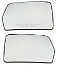 Driver and Passenger Side Mirror Glass, Heated, Non-Towing, No Turn Signal Light, With Backing Plate