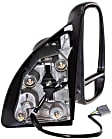 2000-2005 Ford Excursion - Driver and Passenger Side Towing Mirror, Power Adjust, Heated, Manual Folding, Textured Black, No Signal Light, Without Memory Recall, No Puddle Light, No Auto-Dimming, No Blind Spot Feature