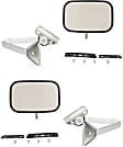 Driver and Passenger Side Mirror, Power Adjust, Non-Heated, Manual Folding, Chrome, No Signal Light, No Memory, No Puddle Light, No Auto-Dimming, No Blind Spot Feature