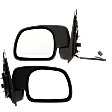 Driver and Passenger Side Mirror, Power Adjust, Non-Heated, Manual Folding, Textured Black, No Signal Light, No Memory, No Puddle Light, No Auto-Dim, No Blind Spot Feature