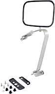 Driver and Passenger Side Mirror, Manual Adjust, Non-Heated, Manual Folding, Polished, No Signal Light, Without Memory Recall, No Puddle Light, No Auto-Dimming, No Blind Spot Feature