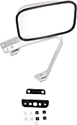 Driver and Passenger Side Mirror, Manual Adjust, Non-Heated, Manual Folding, Polished, No Signal Light, Without Memory Recall, No Puddle Light, No Auto-Dimming, No Blind Spot Feature