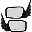 2010 Ford Fusion - Driver and Passenger Side Mirror, Without Blind Spot Information System and Premium Package, Power Adjust, Heated, With 1 Paintable and 1 Textured Black Cap, Non-Folding, No Signal Light, No Blind Spot Feature, No Memory, No Puddle Ligh